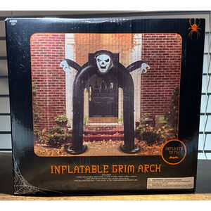 New Sealed in Box Halloween Inflatable Grim Arch Inflates to 7 Foot